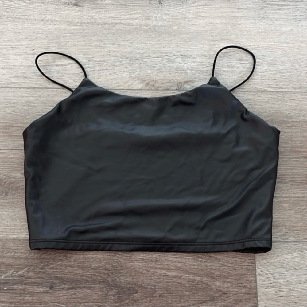 Pleather Cropped Tanktop